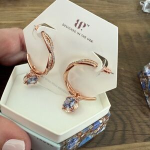 BP “She’s A Ten” December 2024 Rose Gold & Tanzanite Hoop Earrings Bomb Party